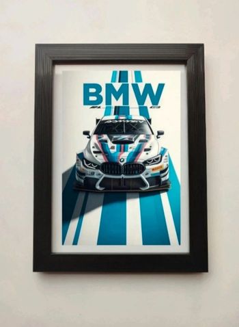 Cadre photo avec une photo d'une BMW 
