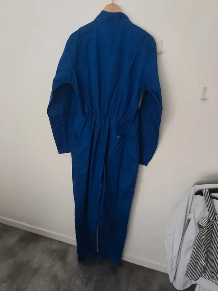 Combinaison bleu de travail double zip L - photo numéro 5
