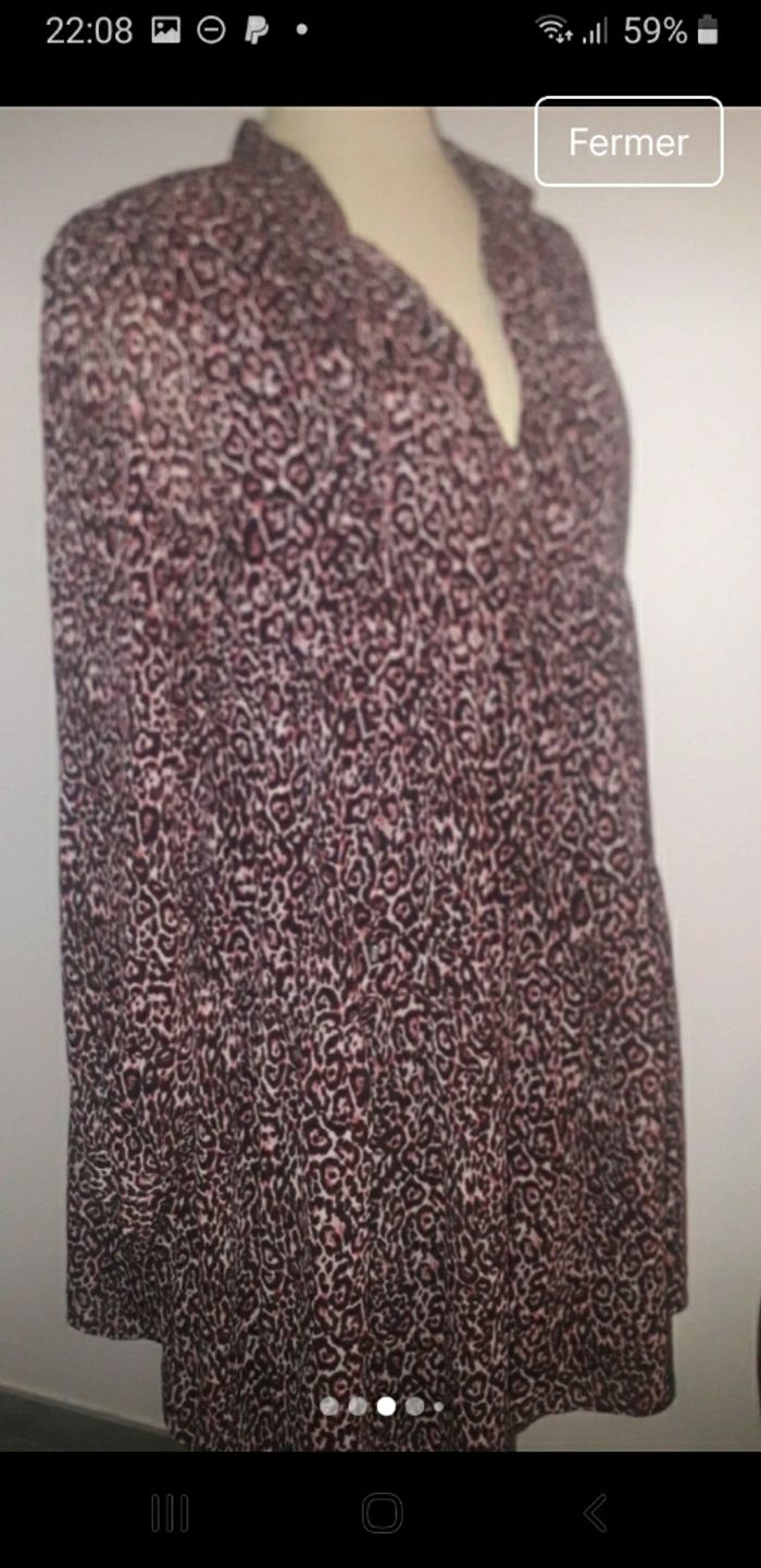 Super robe automne hiver à volants leopard Ikks taille 40 - photo numéro 2