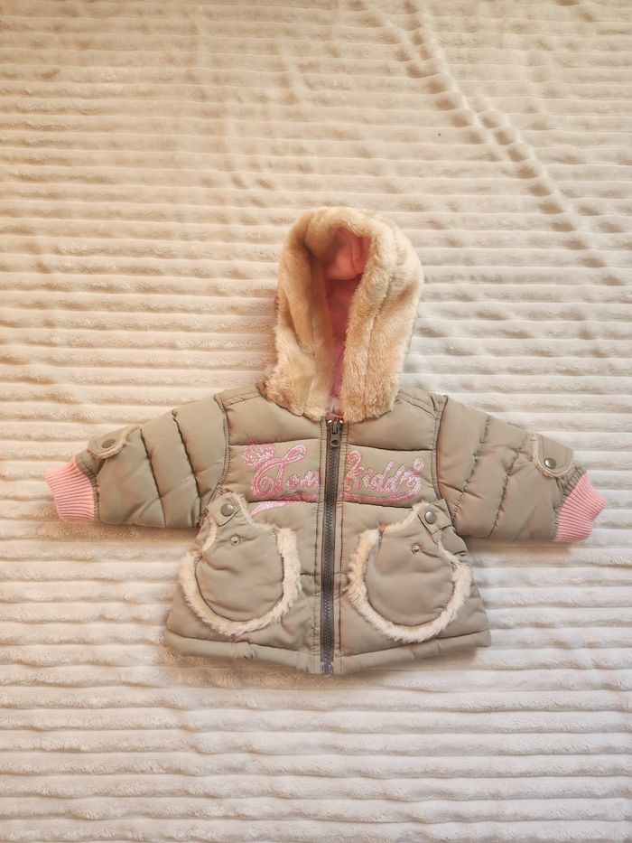 Doudoune chaude bébé fille TOM & KIDDY – Taille 3 mois ❄️💖