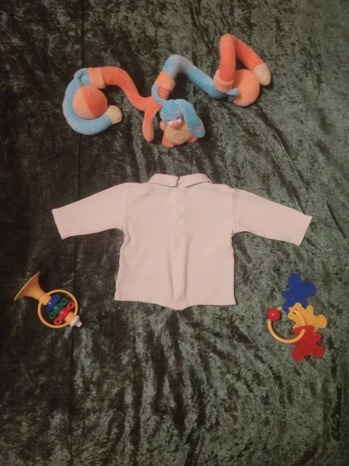 Polo à manches longues _ pressions dos T. 3 mois Kiabi 💮100% Coton - photo numéro 3