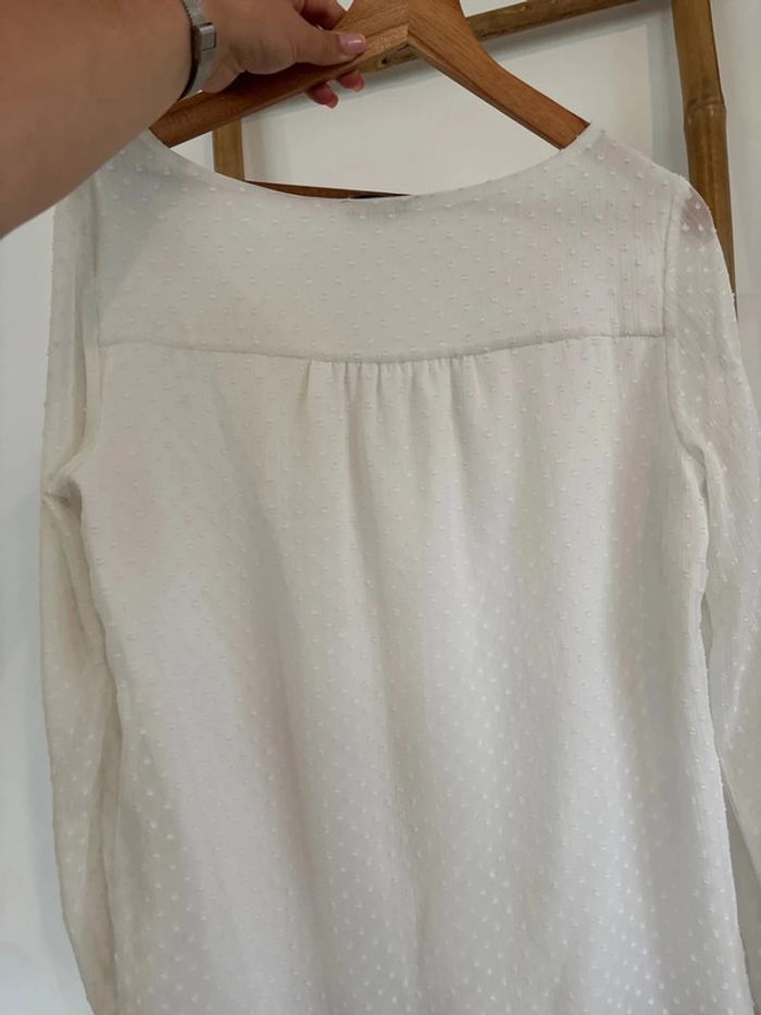 Blouse blanche à manches longues taille M - photo numéro 6