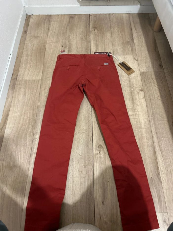 Pantalon chino rouge tandoori Teddy Smith slim stretch 27US 34FR - photo numéro 3
