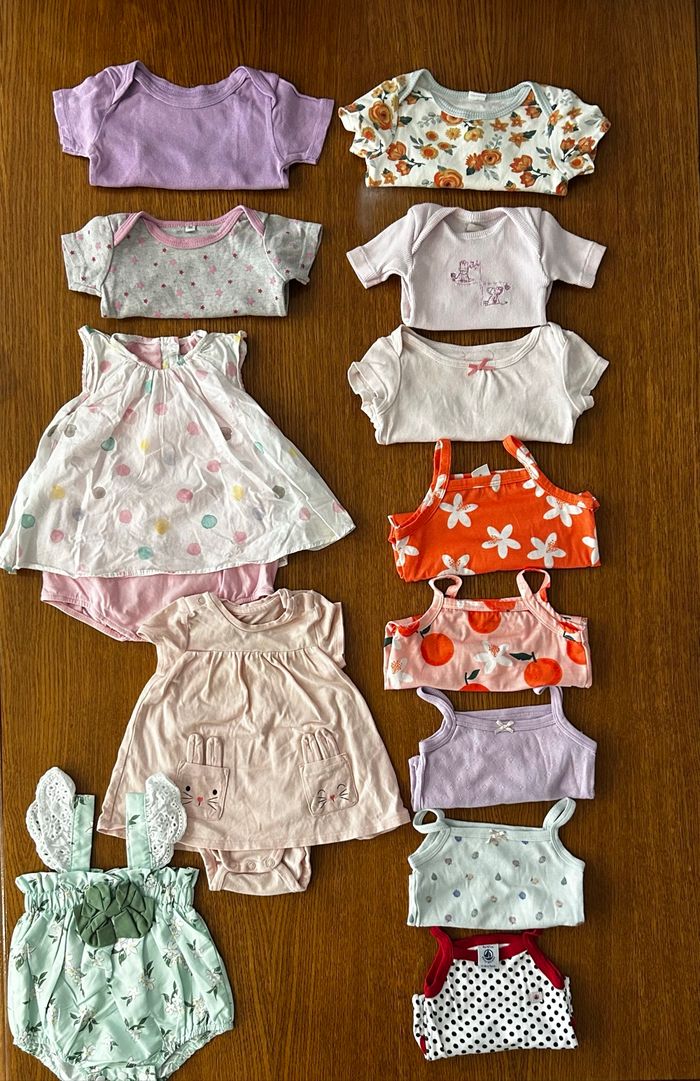 LOT 100 vêtements fille 6 mois - photo numéro 5
