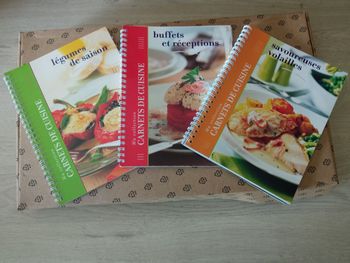 📚 Lot 3 livres de cuisine NEUFS à spirales – volailles, légumes, buffets
