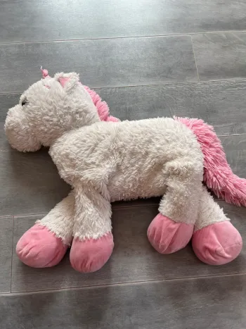 Peluche licorne rose