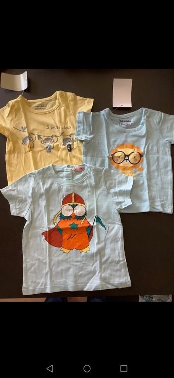 Lot 3 t-shirt 12 mois