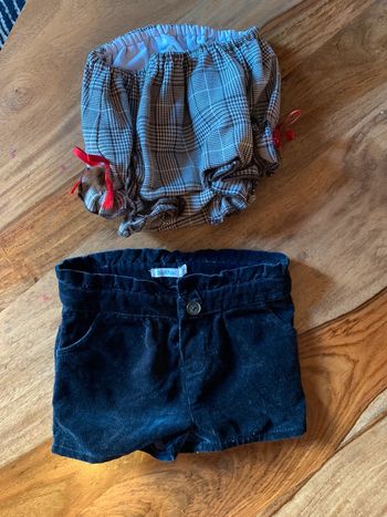 Lot deux short 9 mois