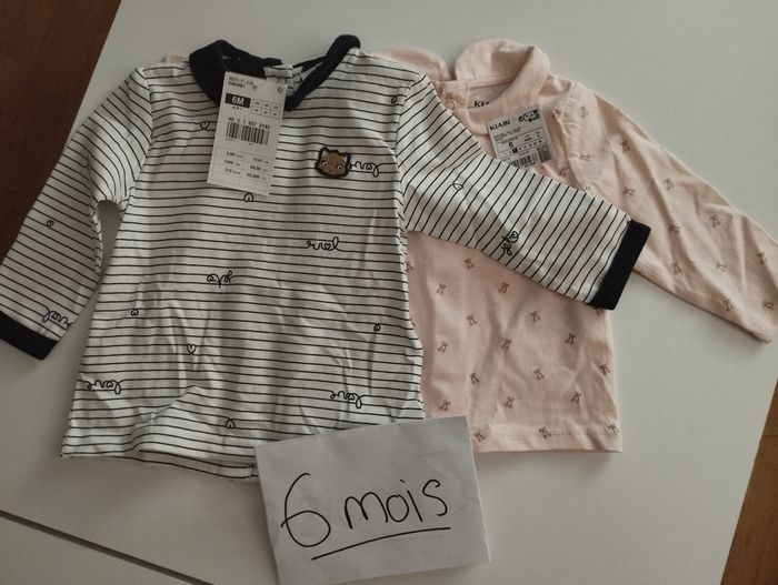 Lot de deux polos fille neufs