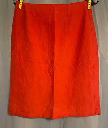 Jupe droite rouge orangé 