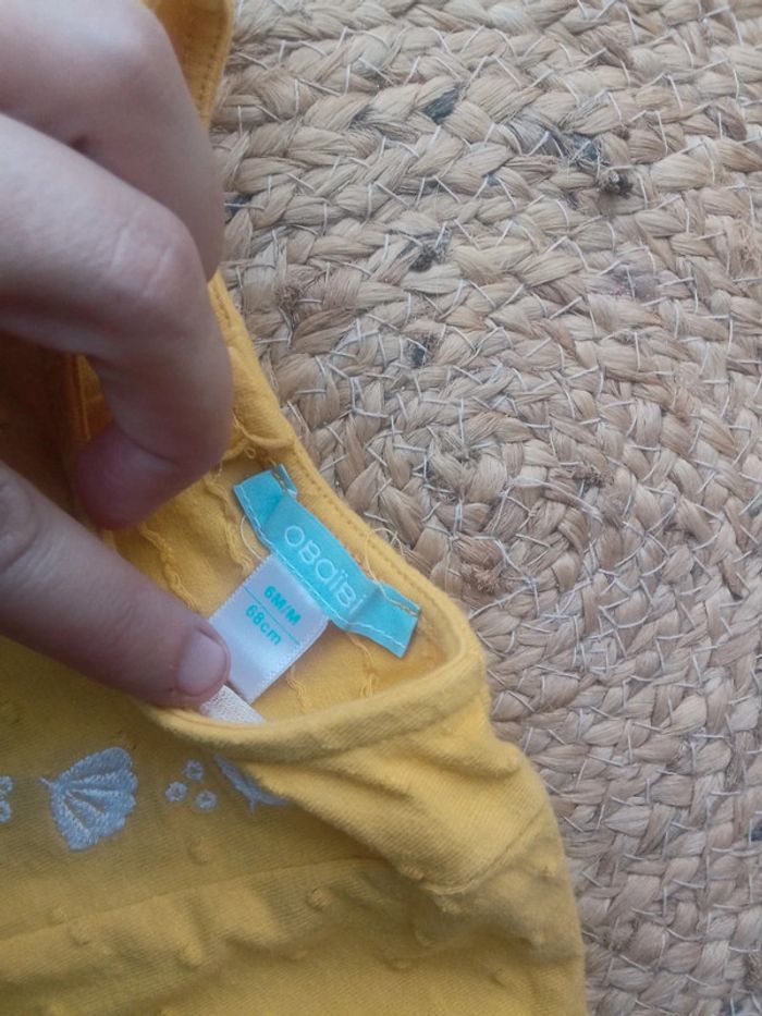 Blouse manche courte obaibi 6 mois - photo numéro 2