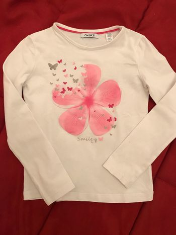 T-shirt manches longues blanc 6 Ans