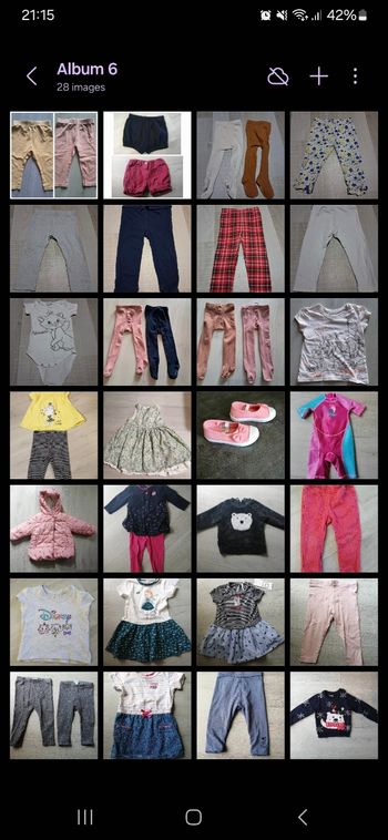 Lot vêtements fille 18 mois