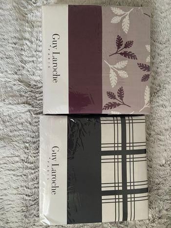 2 parure de lit 240/220 Guy Laroche 100% percale de coton neuves