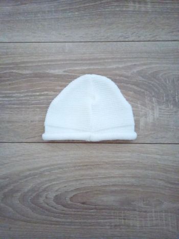 Bonnet naissance blanc
