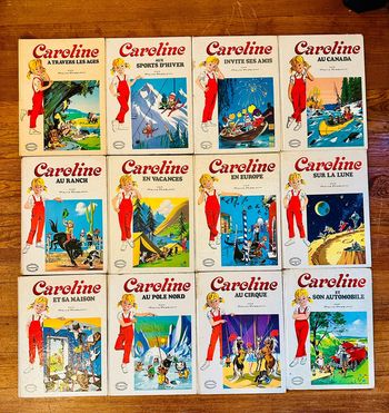 Lot de 12 albums livres Caroline grands état satisfaisant Pierre Probst bd