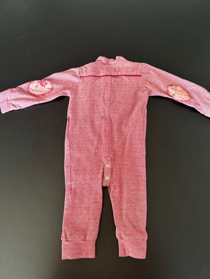 Combinaison rose velours côtelé coton bio - photo numéro 2