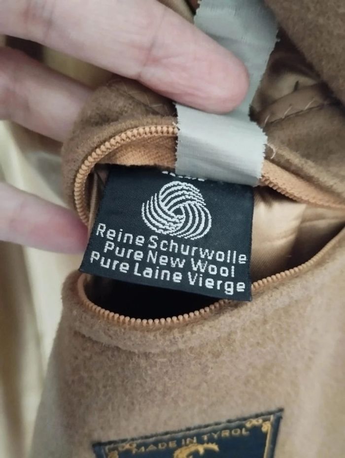 🌷Manteau Beige Vintage Pure Laine Tyrol Autrichien Steinblok T42/44🌷 - photo numéro 9