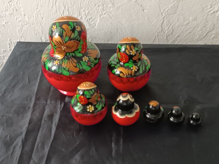 Poupées russes bois peint - photo numéro 2
