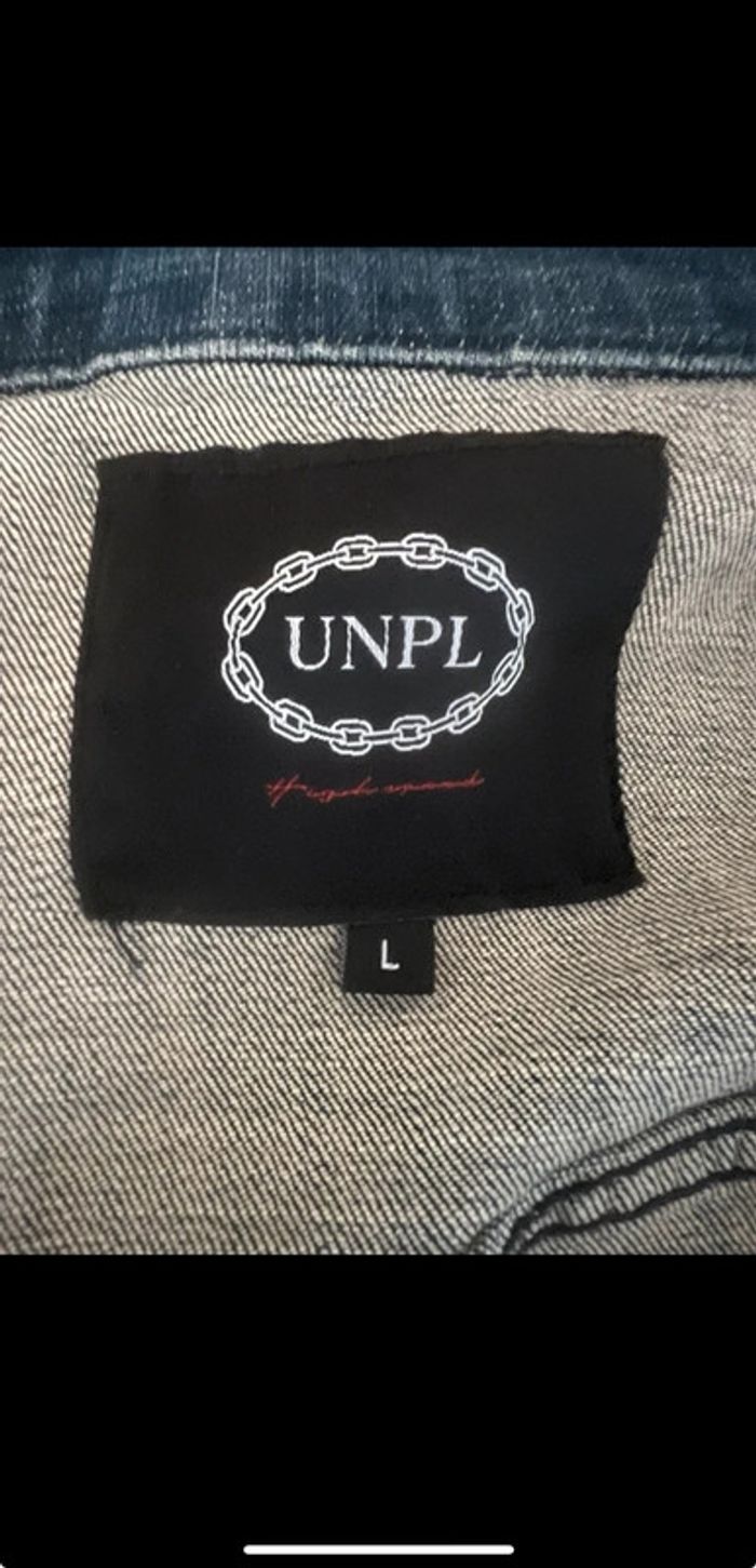 Veste en jean uniplay taille L en parfait état 97% coton - photo numéro 8