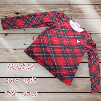 🌟🧡 Canon petit haut H&M style écossais – 7/8 ans 🧡🌟