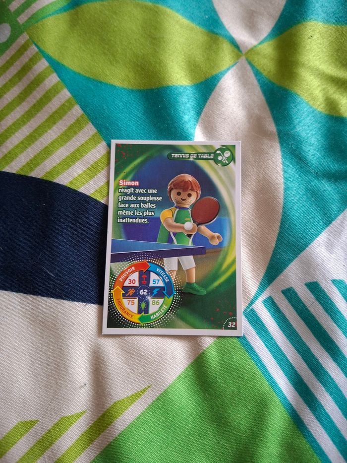 Carte playmobil tennis de table 32