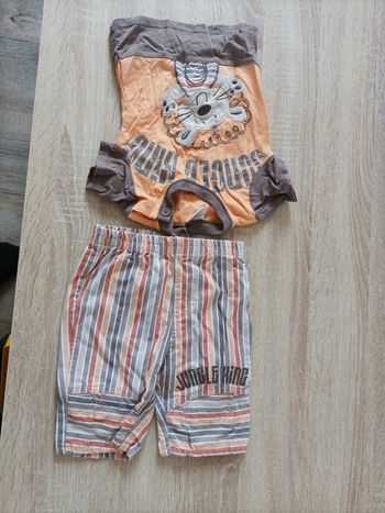 Ensemble short + t-shirt 6 mois