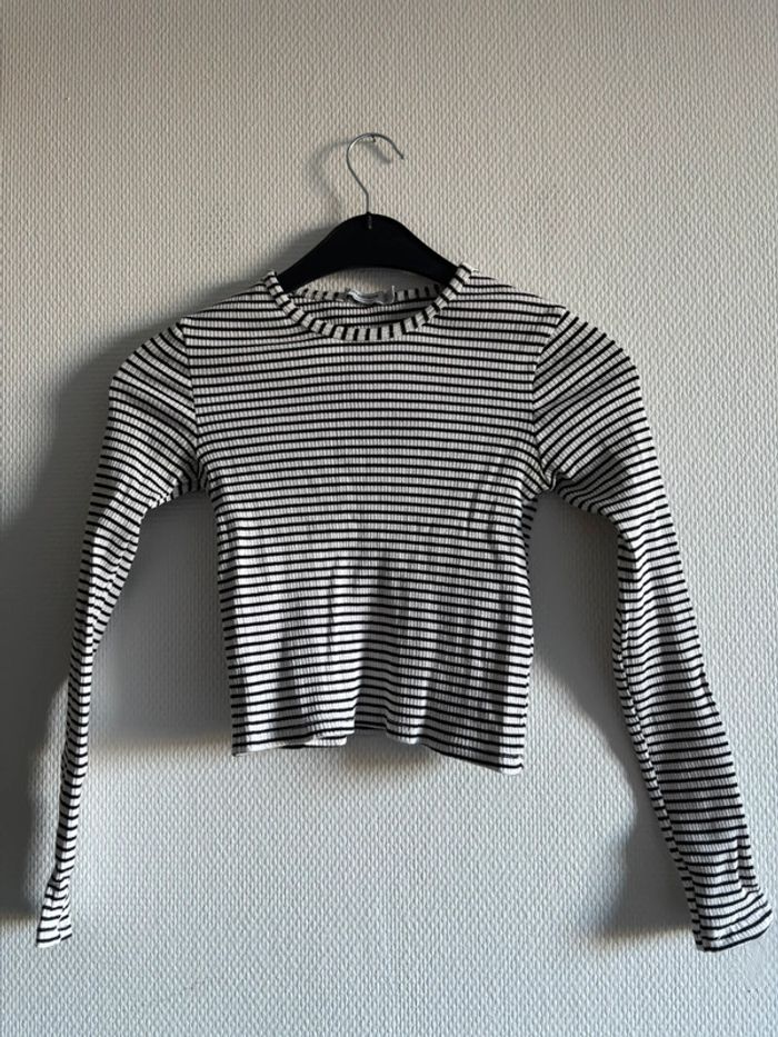 T shirt manches longues rayé