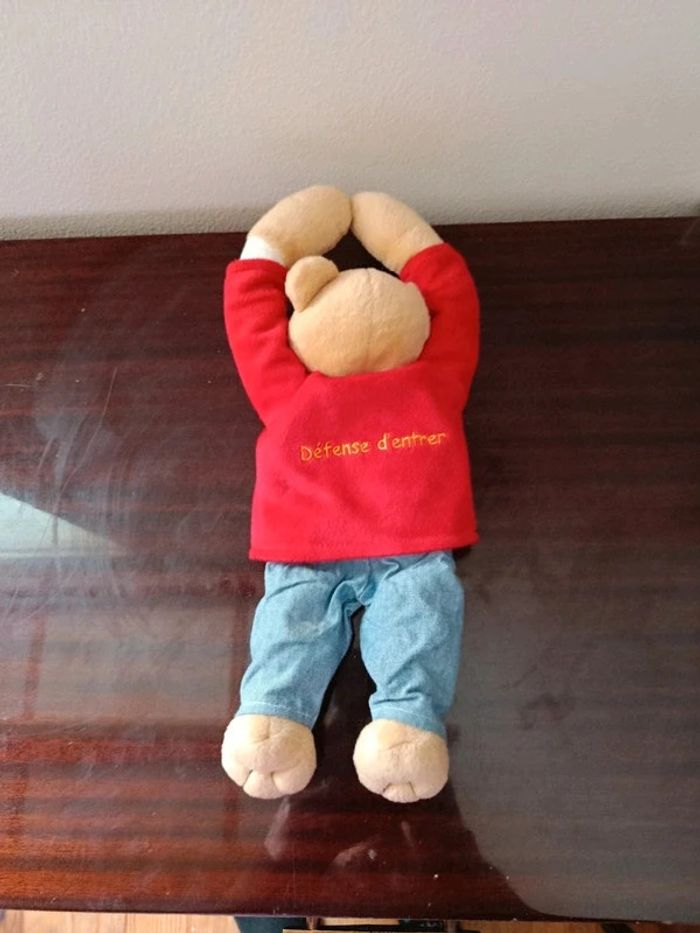 Peluche de poignée de porte vintage ourson - photo numéro 2