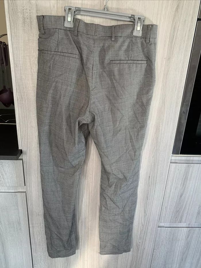 Pantalon Habillé À Motifs Carreaux Skinny Fit T38 H&M - photo numéro 2