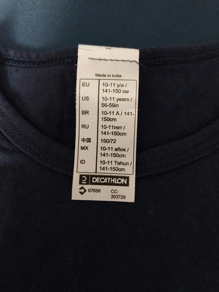 T shirt decathlon 10-11 ans - photo numéro 3