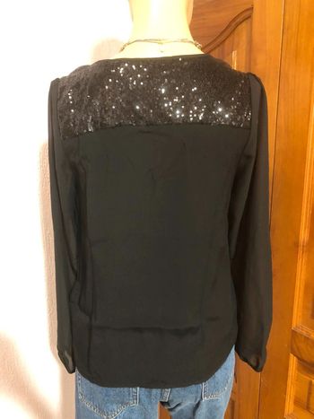 Blouse Noire à sequins Naf naf - n e u ve
