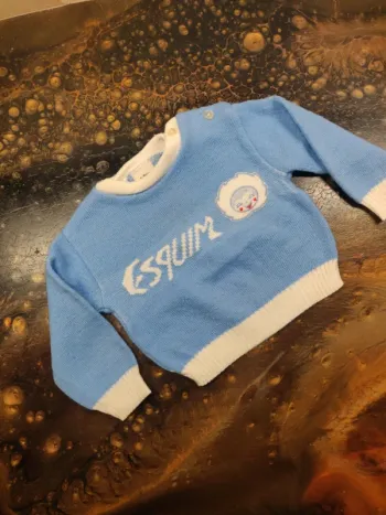 Pull acrylique vintage années 1990 esquimaux 6 mois