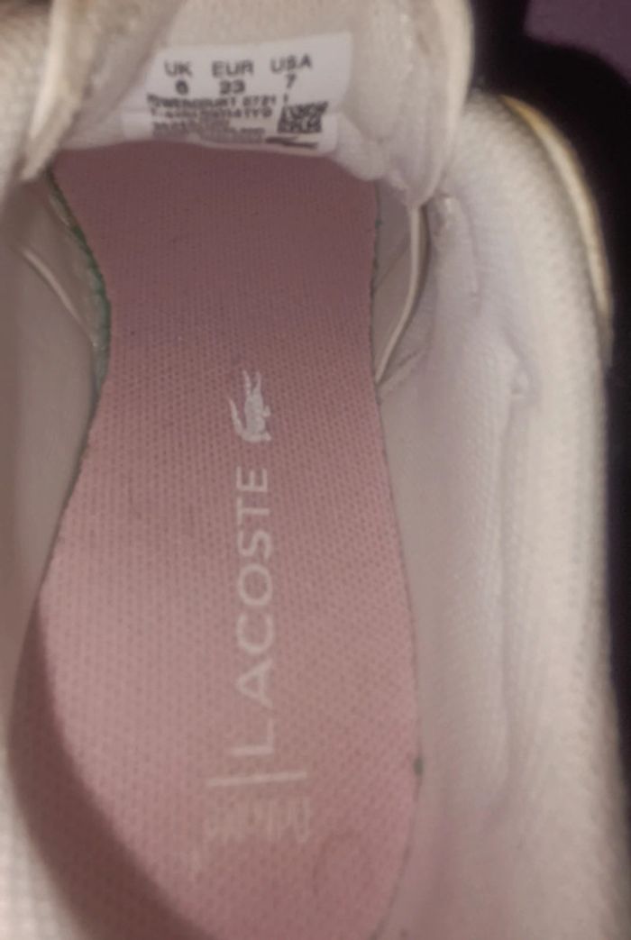 Baskets blanches bébé Lacoste - photo numéro 7