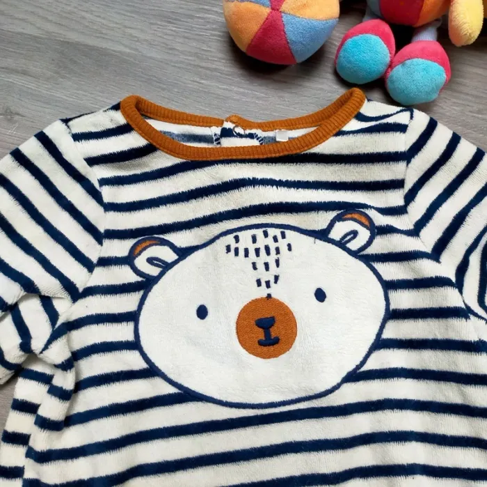 Pyjama velours 2 pièces ours garçon 23 mois Orchestra - photo numéro 2