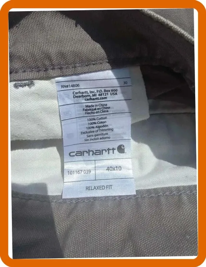 Short Carhartt W40 FR50 Bleu Homme Men SHO091 - photo numéro 5