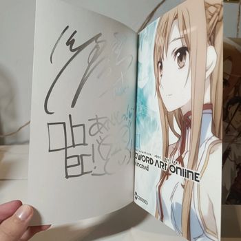 Light novel numéro 1 dédicacé par Reki kawahara