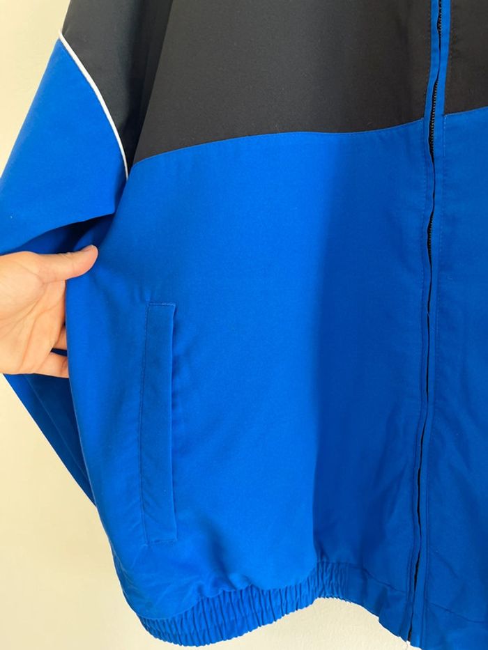 Veste de sport ( foot ) Adidas vintage taille XL couleur noir & bleue. - photo numéro 5