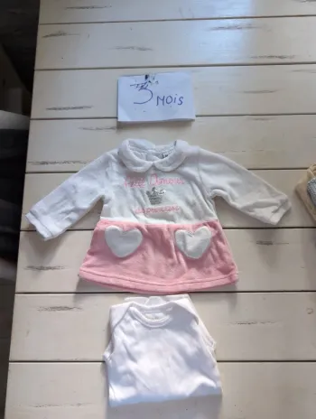 Haut pijama bébé fille 3 mois