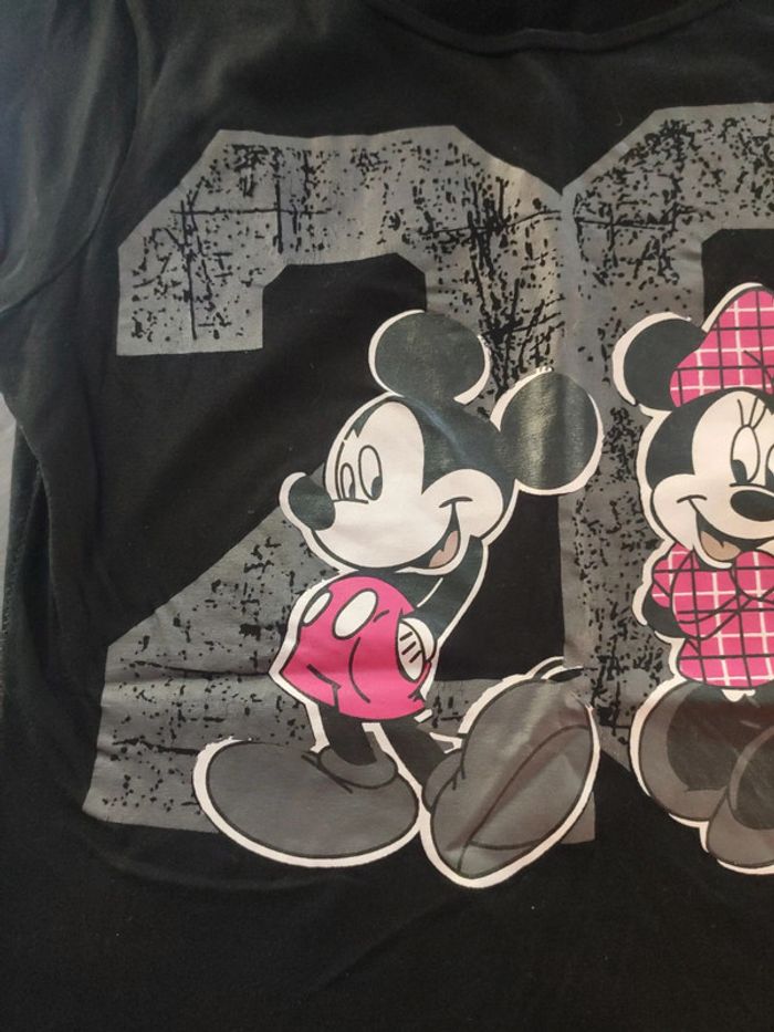 Tee shirt femme Disney Mickey et Minnie noir taille S tbe - photo numéro 3