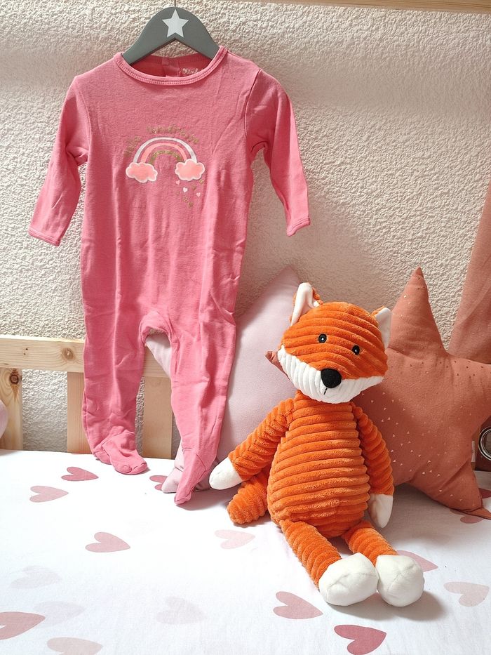 Pyjama une pièce bébé fille - Arc-en-ciel - 12 mois - Proche du neuf - Kimbaloo
