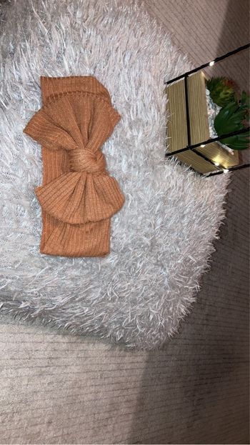Bandeau bébé cuivré/marron foncé