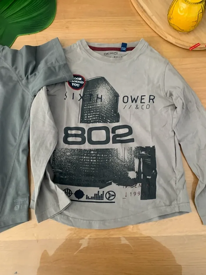 Lot tee shirt gris - photo numéro 2