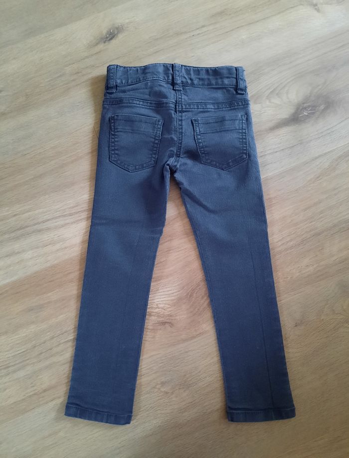 Jean fille coupe "slim" gris foncé TAO 4 ans - photo numéro 3