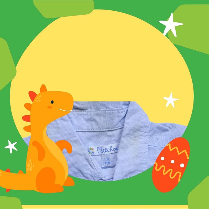 Chemise classique bébé garçon taille 9 mois - photo numéro 3