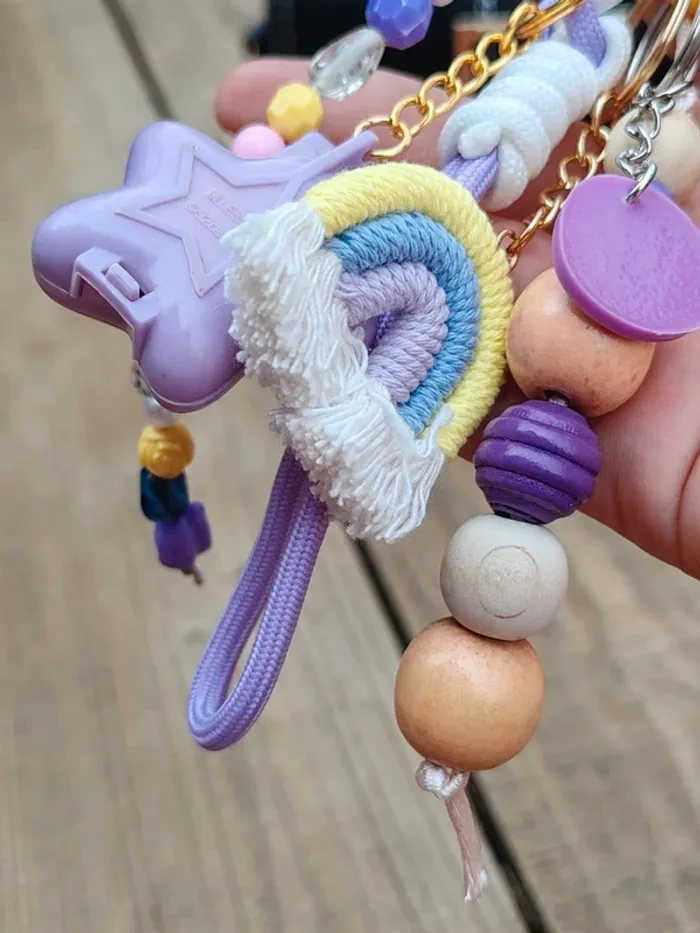 Bijou de sac porte clé Polly pocket vintage violet - photo numéro 11