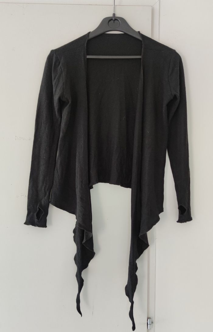 Gilet noir manches longues femme taille S bon état - photo numéro 4