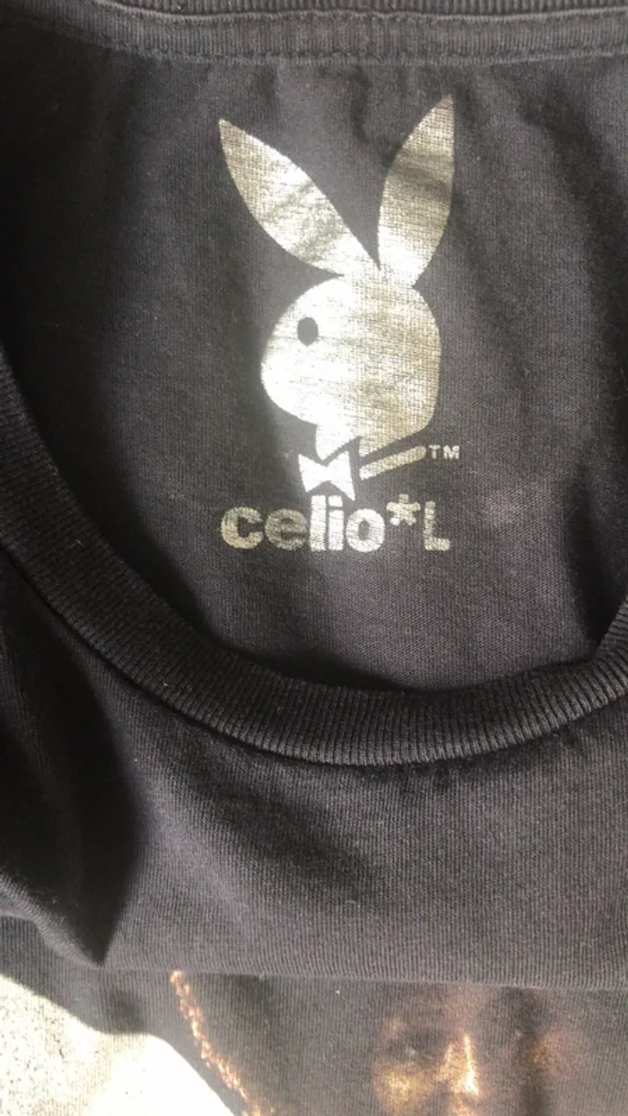 T-shirt noir playboy Celio - photo numéro 4