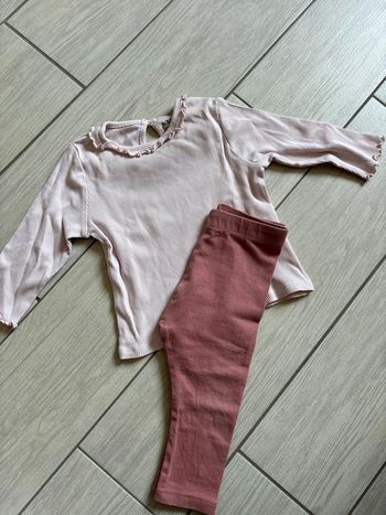 Legging + t-shirt manches longues fille