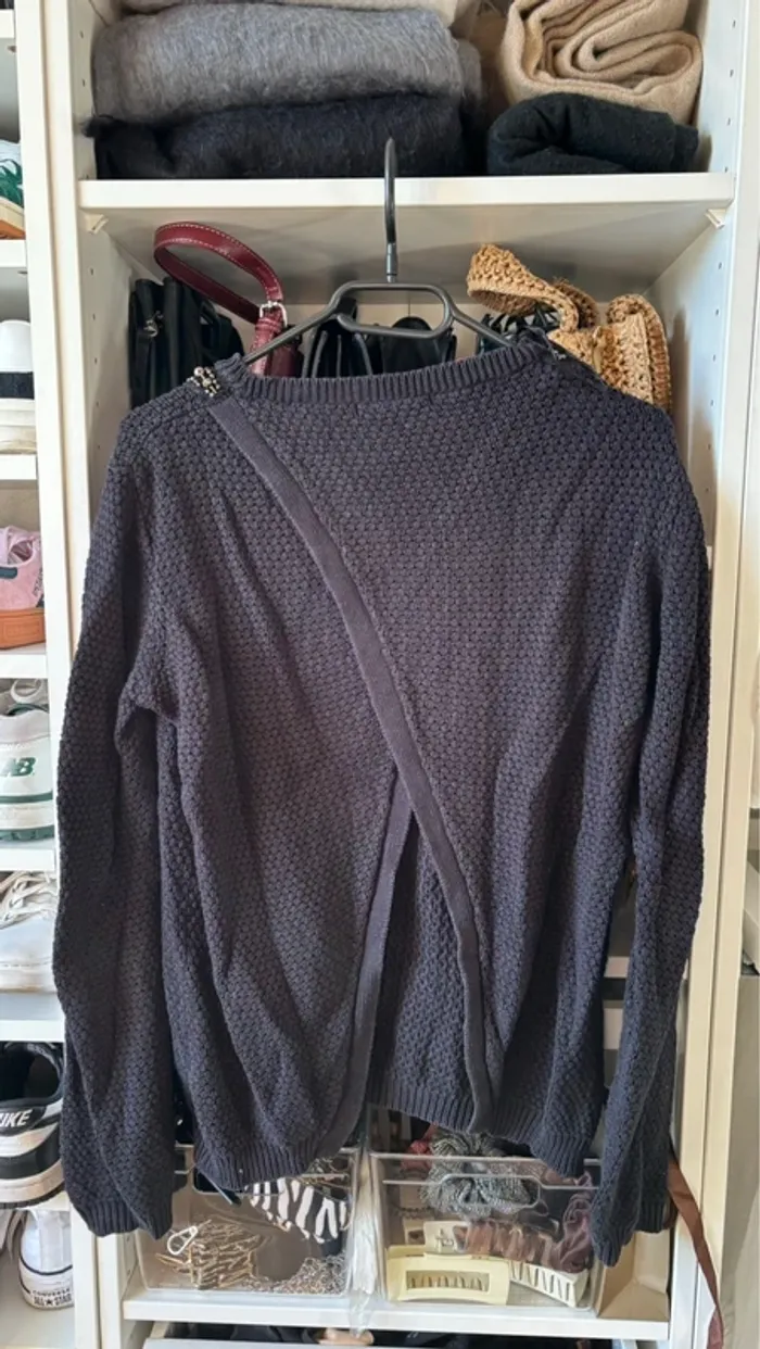 Joli pull en maille col Claudine - photo numéro 3